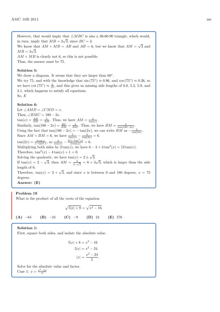 AMC 10 — Chronological — sample page