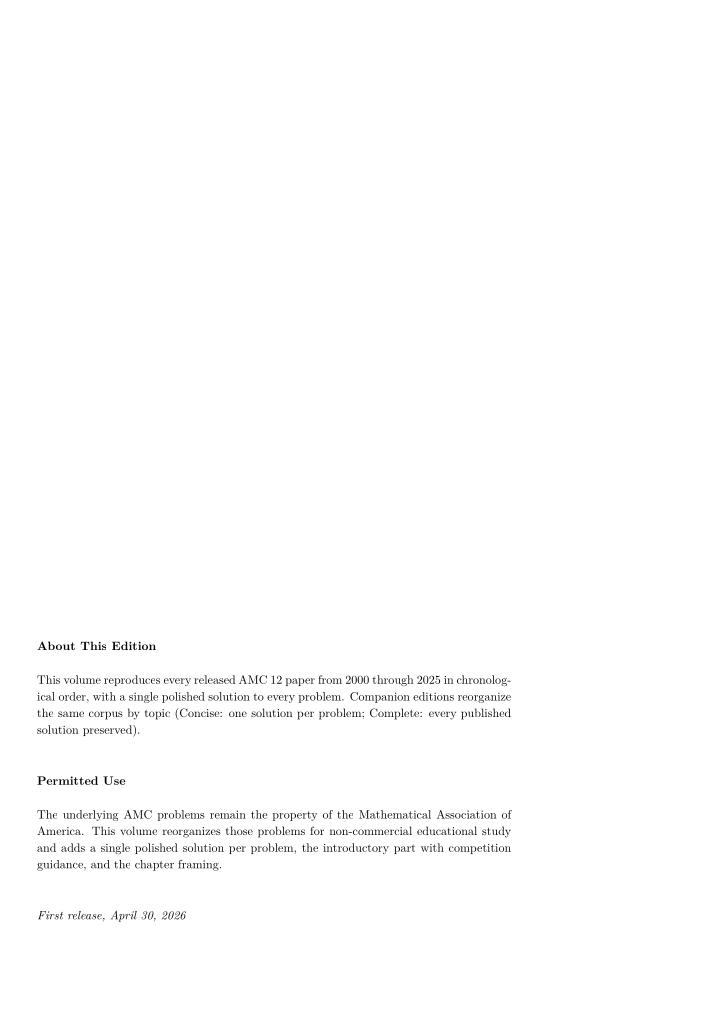 AMC 12 — Chronological — title page