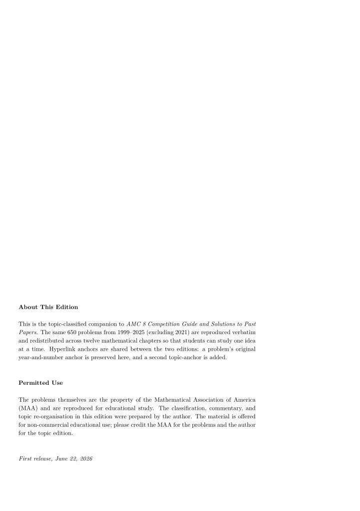 AMC 8 — By-Topic-Complete — title page