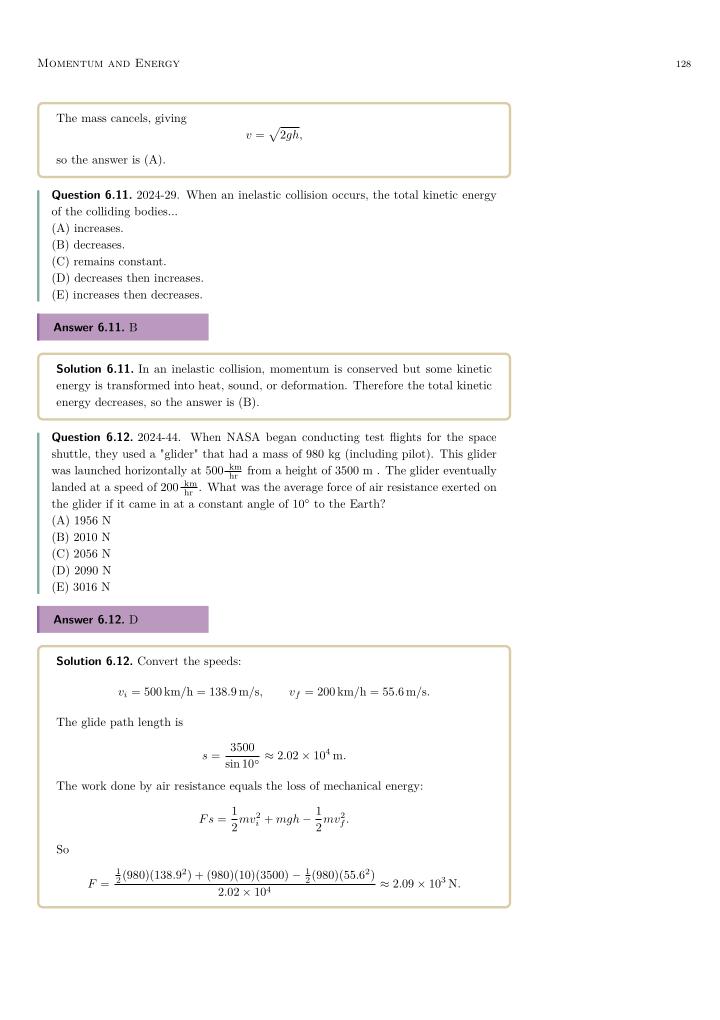 PhysicsBowl — Concise — sample page