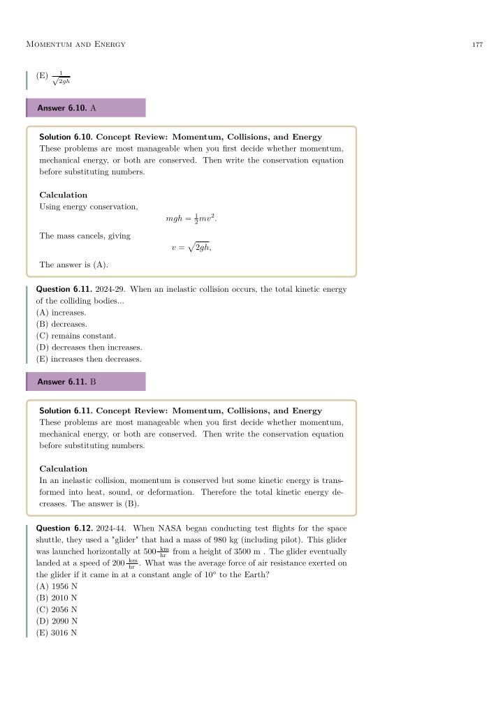 PhysicsBowl — Intermediate — sample page