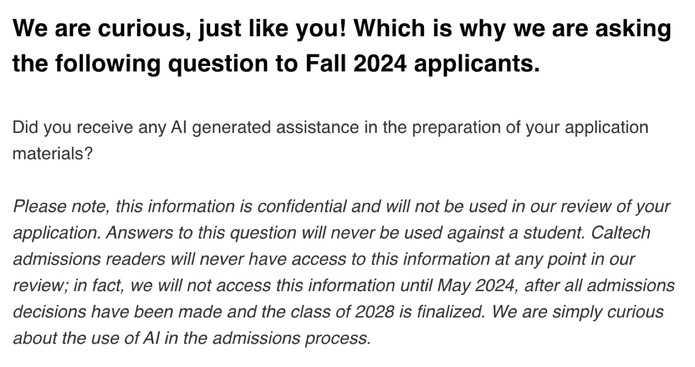 Caltech final statement